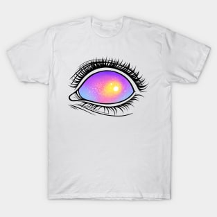 Psychedelic Eye. Raibow color T-Shirt